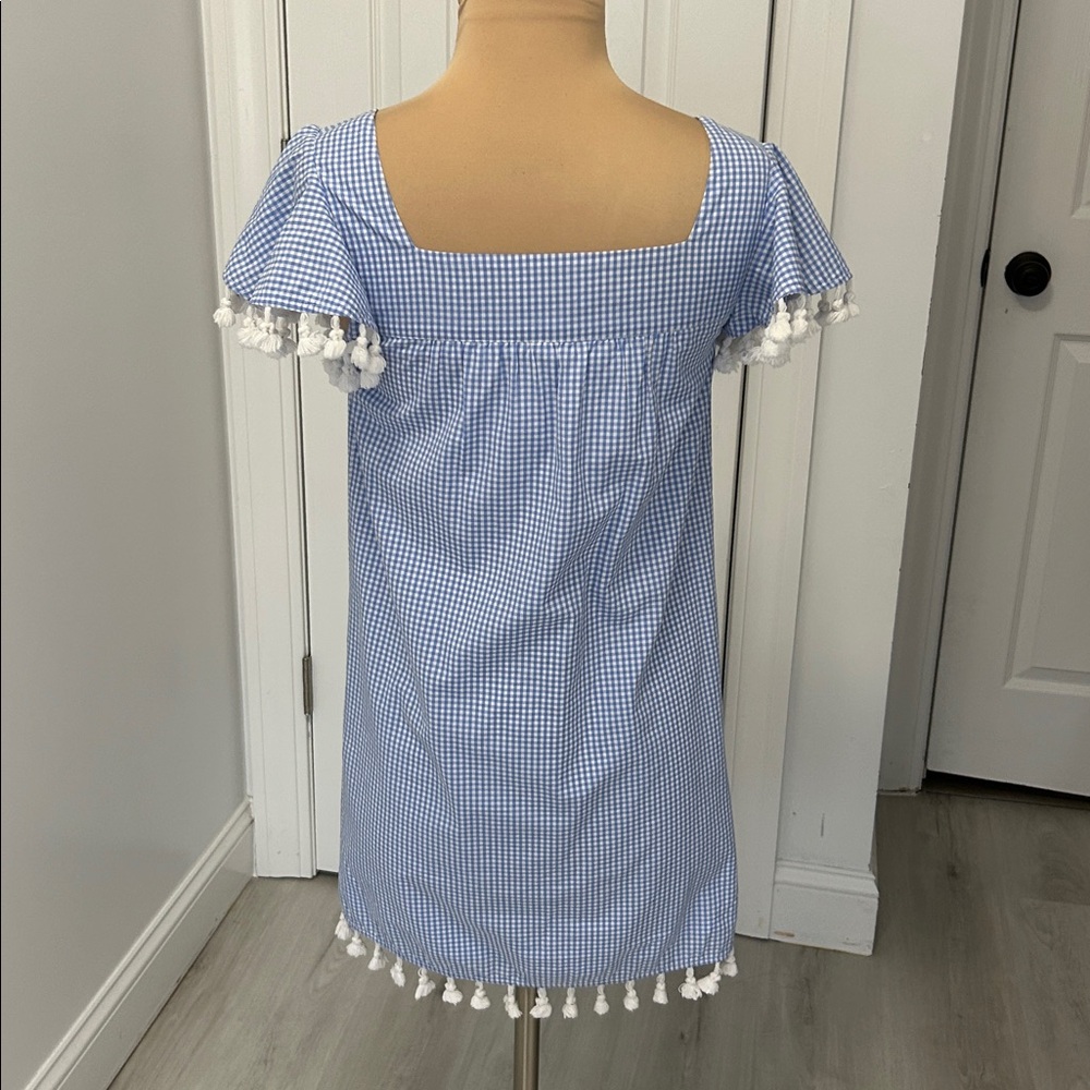 STS Sail to Sable Gingham Pom Pom Trim Dress - Picture 3 of 8